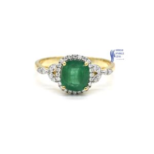 oval emerald ring emerald ring diamond ring ellow gold