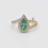 Natural Emerald Engagement Ring