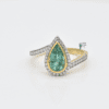 Natural Emerald Engagement Ring