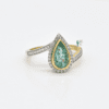 Natural Emerald Engagement Ring