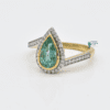 Natural Emerald Engagement Ring