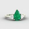 pear emerald diamond ring