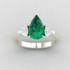 pear emerald diamond ring