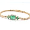 Emerald diamond tennis bracelet