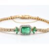 Emerald diamond tennis bracelet