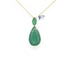 14K Pear Natural Emerald Pendent