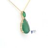 14K Pear Natural Emerald Pendent