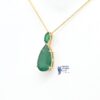 14K Pear Natural Emerald Pendent