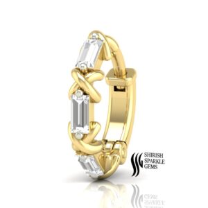 LAB   DIAMOND BAGUETTE  NOSE RING