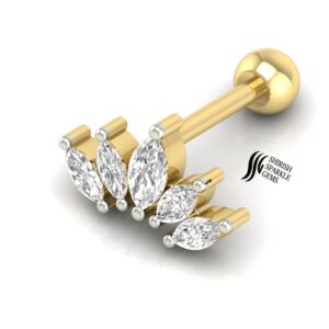 LAB   DIAMOND  EARPIN HEALIX