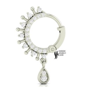 NATURAL  DIAMOND EMERALD NOSE RING