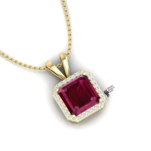 NATURAL RUBY DIAMOND PENDANT
