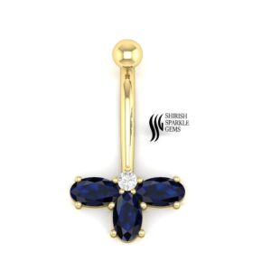 Blue Sapphire Belly Button