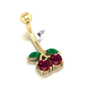 Natural Ruby Diamond bellybutton....