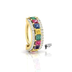 Natural rainbow Sapphire septum....