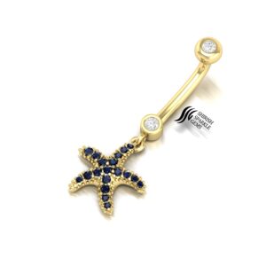 Natural Blue Sapphire bellybutton....