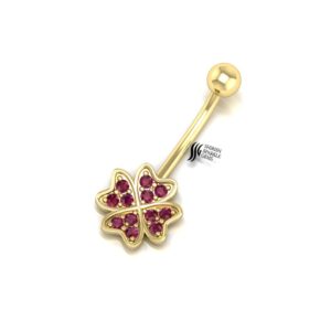 Natural Ruby Diamond bellybutton....