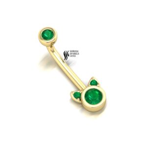 Natural Emerald Diamond bellybutton....