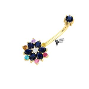 Natural Multi Sapphire bellybutton....
