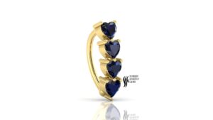 Natural blue sapphire belly Button...