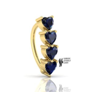 Natural blue sapphire belly Button...