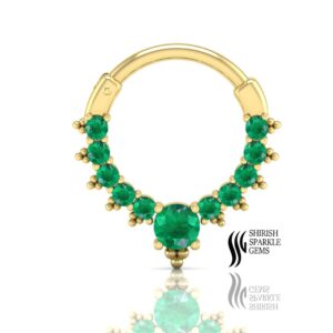 Natural Emerald Nose Ring