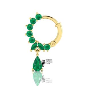 Natural Emerald Nose Ring