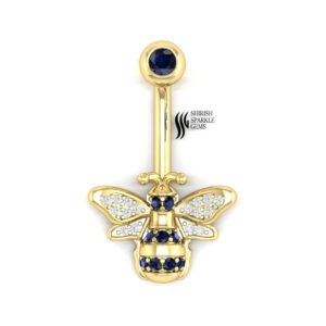 Natural Blue Sapphire Diamond Belly