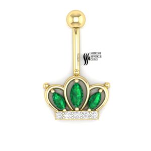 Natural Emerald Diamond bellybutton....