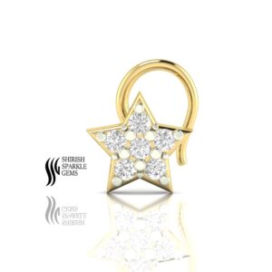 Natural diamond nose pin C - Wire....
