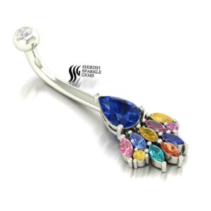 Natural Multi Sapphire bellybutton....