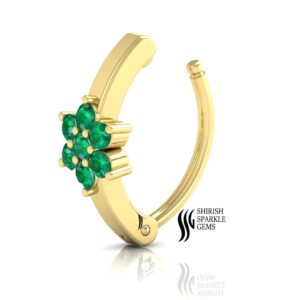 Natural Emerald belly Button...