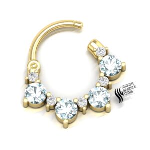 Natural diamond nose hoop clicker Diamond nose ring