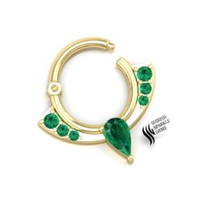 Natural Emerald Nose Ring