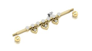 14 Kt Natural Diamond Earpin